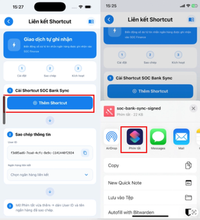 Guide to Connect SOC Finance with Shortcuts to Record SMS Transactions