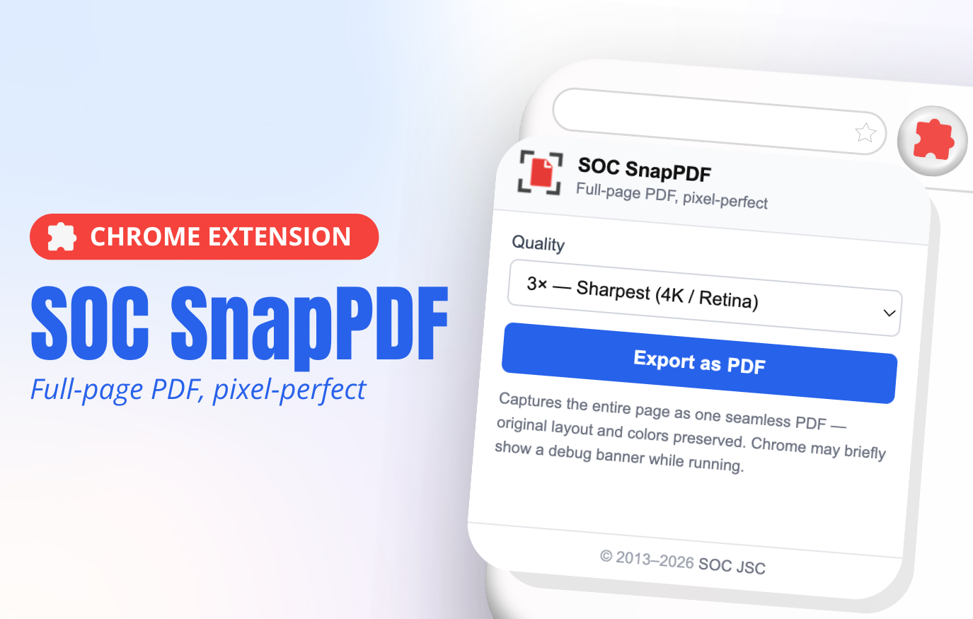 SOC SnapPDF - Save web pages as PDF in 1 second